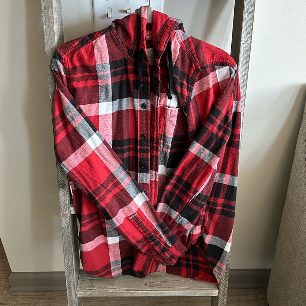 Hooded American Eagle flannel